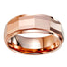 Stylish Solid Tungsten Matrix Bronze Metal Ring Wedding Engagement 8 mm Band for Men