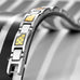 Elegant Men's Titanium Magnet Link Bracelet 8.5 inch (Silver,  Gold)