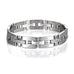 Impressive Men's Titanium Silver Toned Cross Link Bracelet (8.46 Inches)