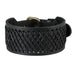 Black Genuine Leather Cuff Men's Bracelet Perfect as a Gift (adjustable 7.3 to 9.25 inches)
