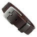 Men's Genuine Leather Cuff Bangle Bracelet Classic Urban Style (Brown,  Silver,  6.3-8.25 inches)