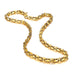 Unique Astro Snake 22 Inches Men's Tungsten Golden Toned Link Necklace Chain (Heavy,  Solid)