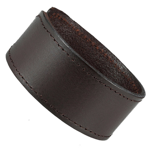 Brown Genuine Leather Cuff Bangle Men's Bracelet (adjustable 7.1 to 9.05 inches)