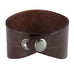 Leaf Shape Brown Genuine Leather Cuff Men's Bracelet (adjustable 7.9 inches,  Width 1.7 inches)