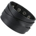 Men's X Black Genuine Leather Cuff Bangle Bracelet Perfect Statement Piece (adjustable 8.66 inches,  1.6 inches width