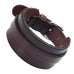 Stunning Adjustable Dark Brown Cuff Leather Bracelet for Men (Metal Buckle Clasp)