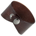 Leaf Shape Brown Genuine Leather Cuff Men's Bracelet (adjustable 7.9 inches,  Width 1.7 inches)