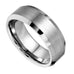 Solid Tungsten Silver  Wedding Engagement Ring Band for Men