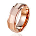 Stylish Solid Tungsten Matrix Bronze Metal Ring Wedding Engagement 8 mm Band for Men
