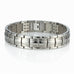Men's Titanium Link Bangle Bracelet 8.66 inch Silver Tone
