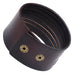 Dark Brown Wide Cuff Genuine Leather Bracelet for Men