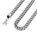 Stunning Thick 8 mm Stainless Steel Men's Necklace Chain (Silver)