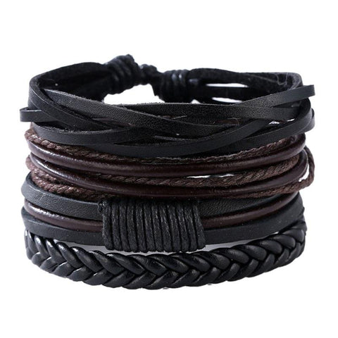 Leather Bracelet Set