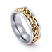 Chain Ring Two-Tone Silver & Gold