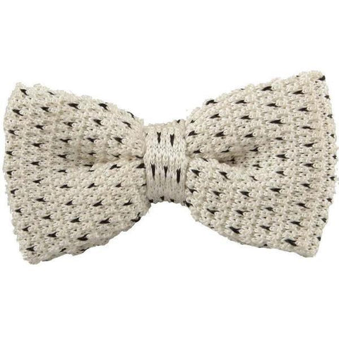 Knitted Bow Tie Off-White