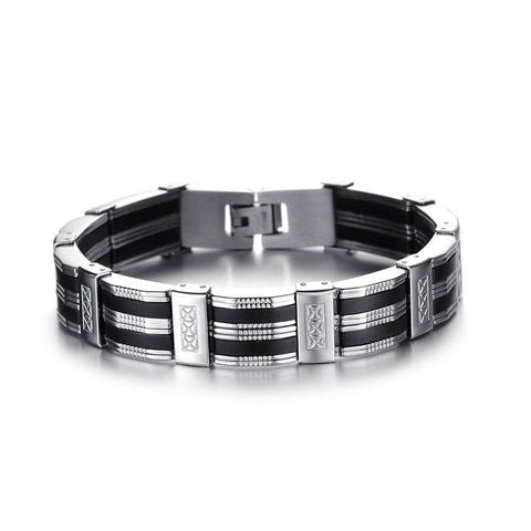 Black and Silver Bracelet
