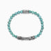 Effy Men's Sterling Silver Beaded Turquoise Wave Bracelet, 24.00 TCW