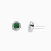Effy Brasilica 14K White Gold Emerald and Diamond Stud Earrings, 0.82 TCW