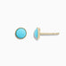 Effy 14K Yellow Gold Turquoise Stud Earrings, 1.10 TCW
