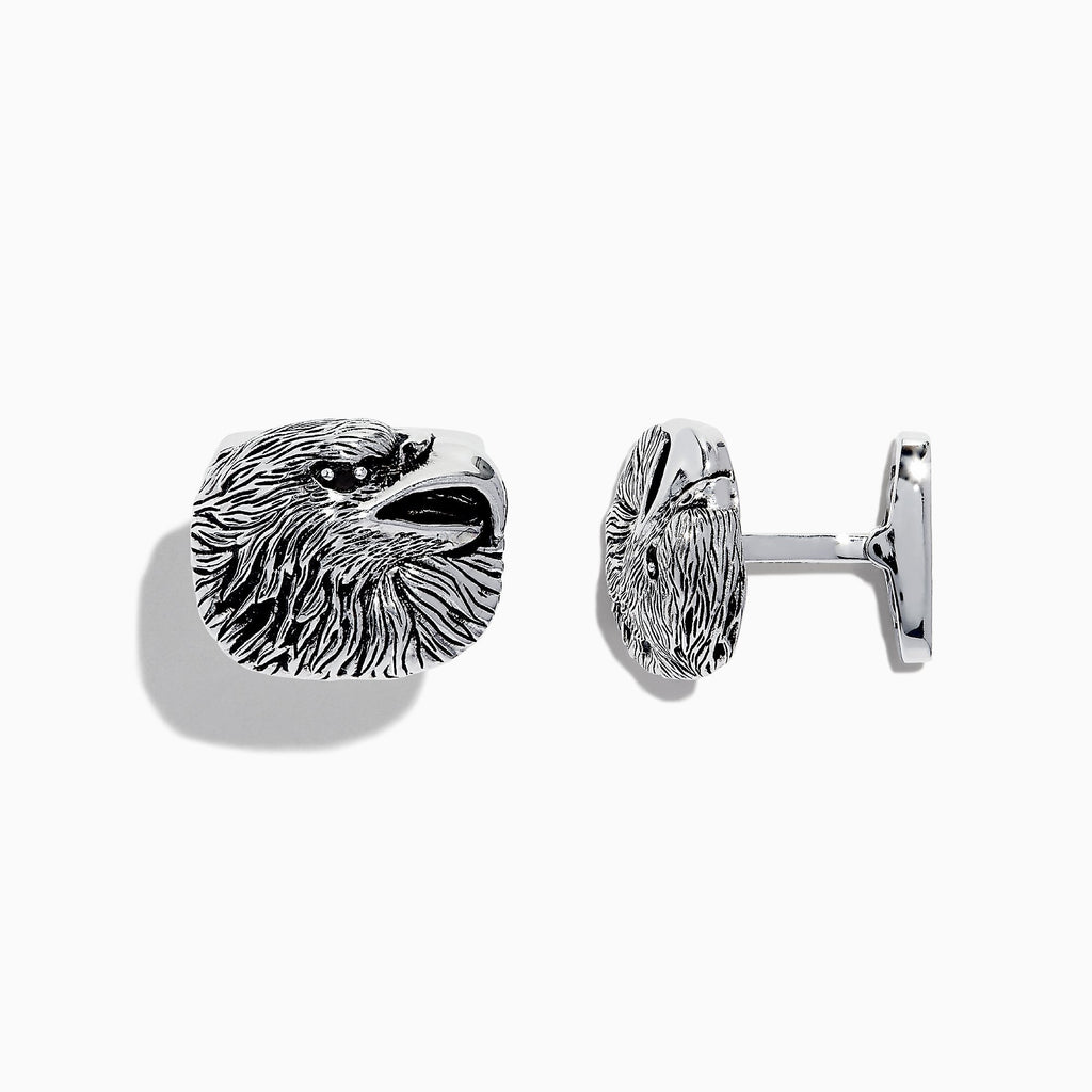 Effy Men's Sterling Silver Eagle Head Cuff Links
