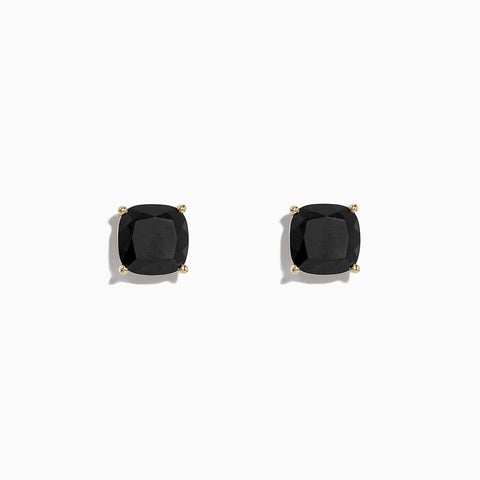 Effy Eclipse 14K Yellow Gold Onyx Stud Earrings, 4.80 TCW