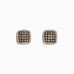Effy 14K Rose Gold Espresso and White Diamond Stud Earrings, 0.71 TCW