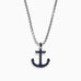 Effy Men's Sterling Silver Blue Sapphire Anchor Pendant, 0.52 TCW