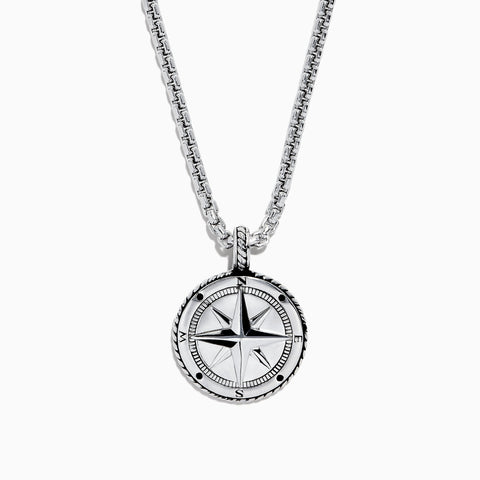 Effy Men's Sterling Silver Compass Pendant