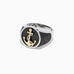 Effy Men's 14K Two Tone Gold Black Diamond Anchor Ring, 1.38 TCW