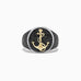 Effy Men's 14K Two Tone Gold Black Diamond Anchor Ring, 1.38 TCW