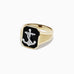 Effy Men's 14K Two Tone Gold Agate and Diamond Anchor Ring, 1.66 TCW