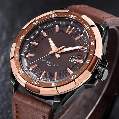 Leather Quartz Watch