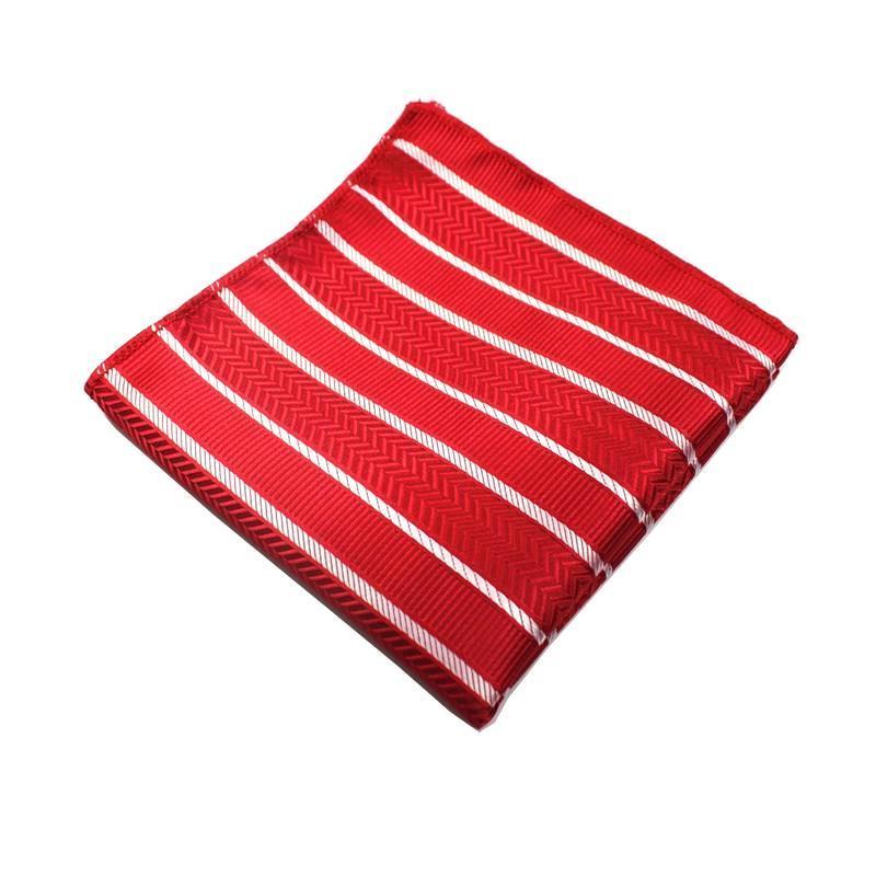 Pocket Square Striped Red