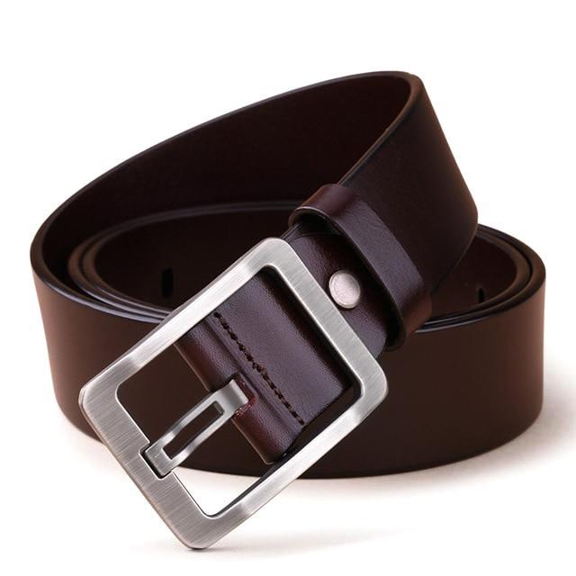 Wide Brown Leather Belt