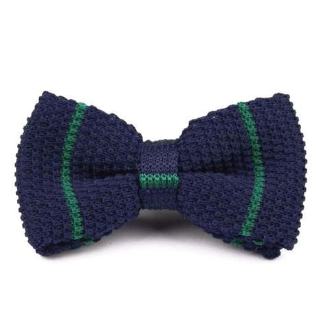 Knitted Bow Tie Navy/Green