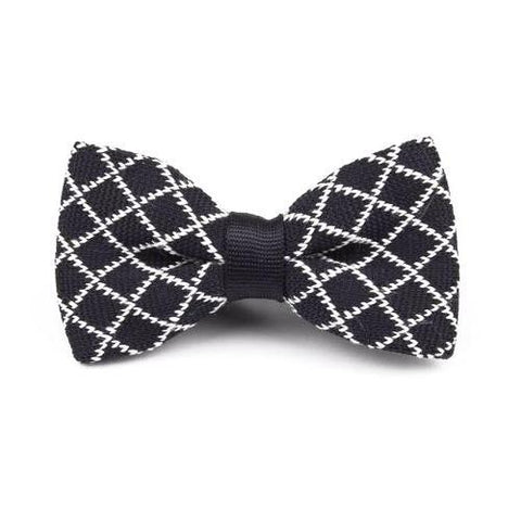 Knitted Bow Tie Black/White