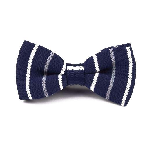 Knitted Bow Tie Striped