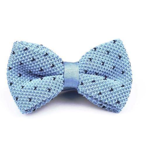 Knitted Bow Tie Sky Blue