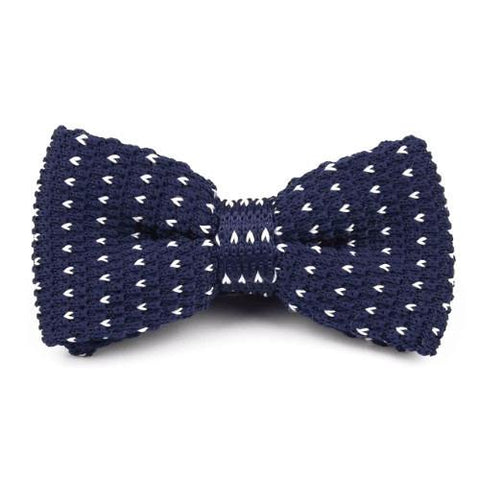 Knitted Bow Tie Navy