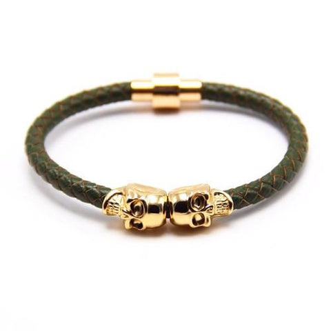 Skull Bracelet Green
