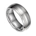 Brushed Silver Stainless Steel Ring Bands