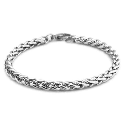 Men's Silver-Plated Chain Bracelet
