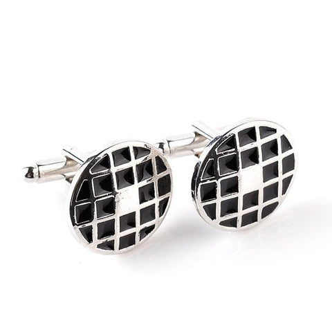 Cufflinks Obsidian Rhombus