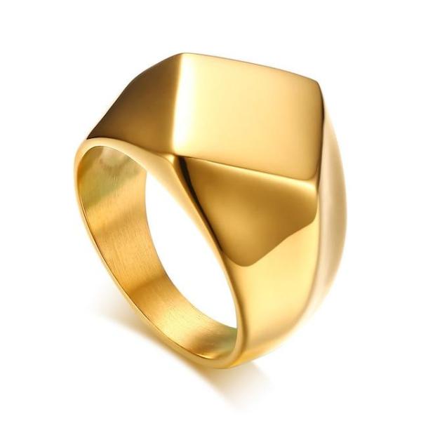 Minimalist Signet Ring Gold