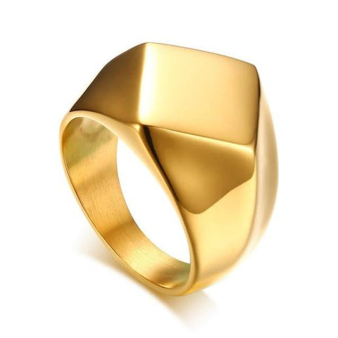 Minimalist Signet Ring Gold