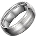 Brushed Silver Stainless Steel Ring Bands