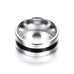 Silver & Black Steel Ring