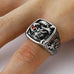 Gothic Dragon Signet Ring Silver