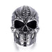 Large Helter Skelter Skull Ring Silver