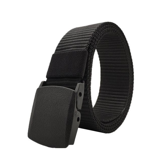 Black Web Belt With Plastic Buckle